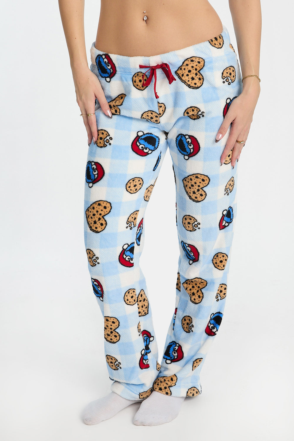 Pantalon de pyjama en peluche imprimé de Noël Cookie Monster Pantalon de pyjama en peluche imprimé de Noël Cookie Monster