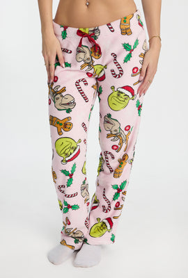 Pantalon de pyjama en peluche imprimé de Noël Shrek