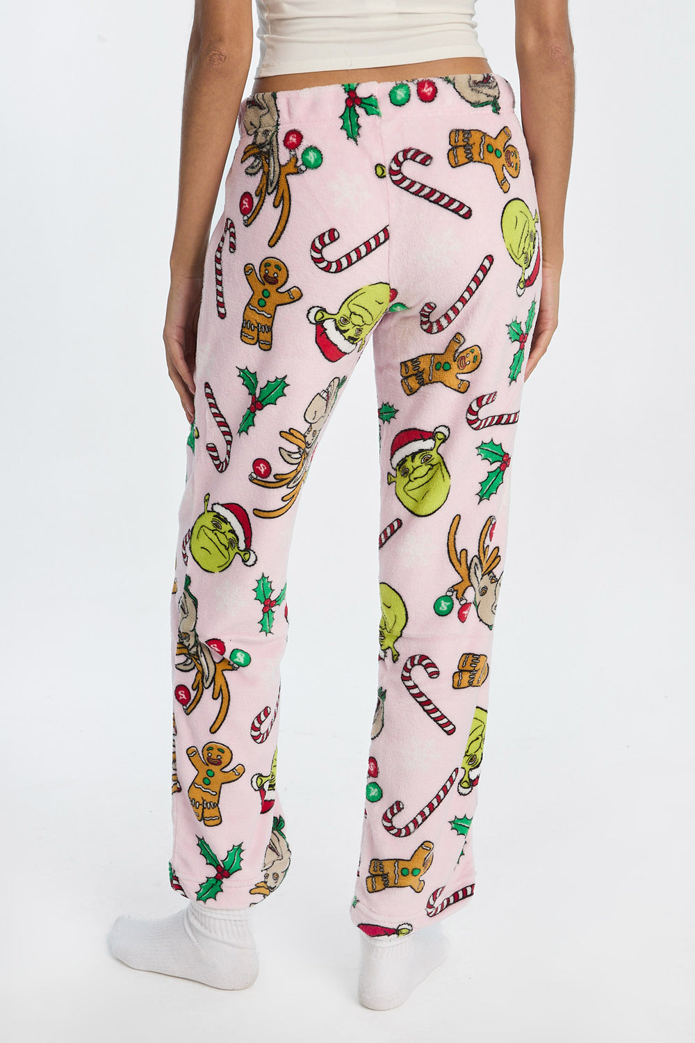Pantalon de pyjama en peluche imprimé de Noël Shrek Pantalon de pyjama en peluche imprimé de Noël Shrek