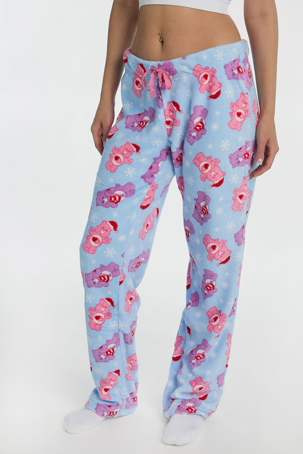 Pantalon de pyjama en peluche imprimé flocons de neige Care Bears Pantalon de pyjama en peluche imprimé flocons de neige Care Bears