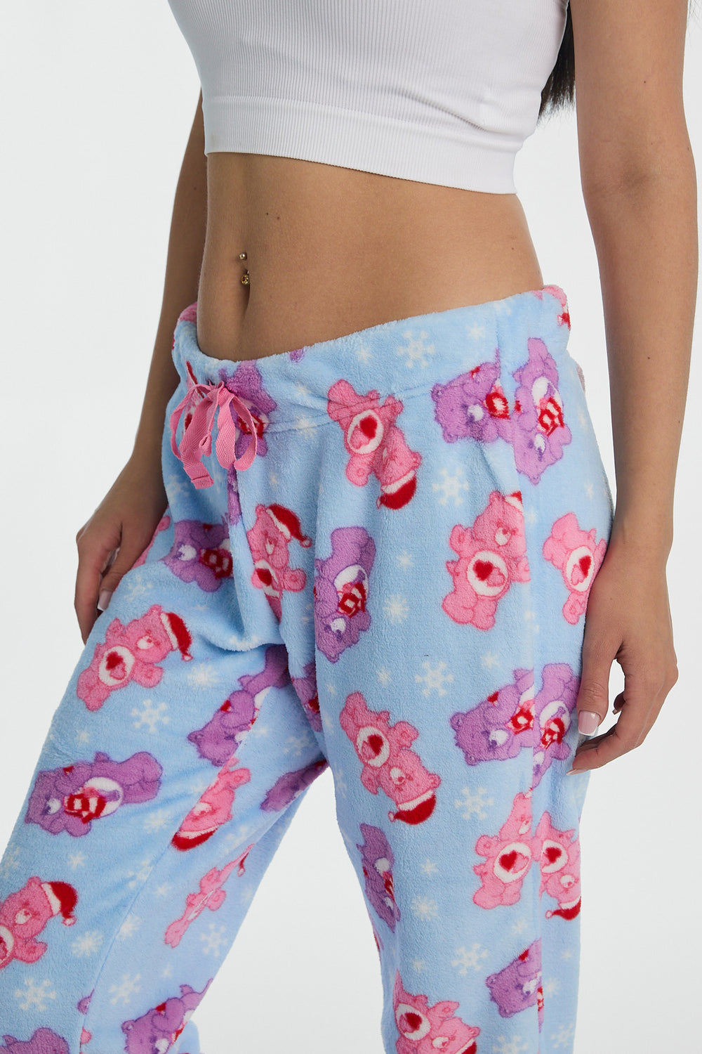 Pantalon de pyjama en peluche imprimé flocons de neige Care Bears Pantalon de pyjama en peluche imprimé flocons de neige Care Bears
