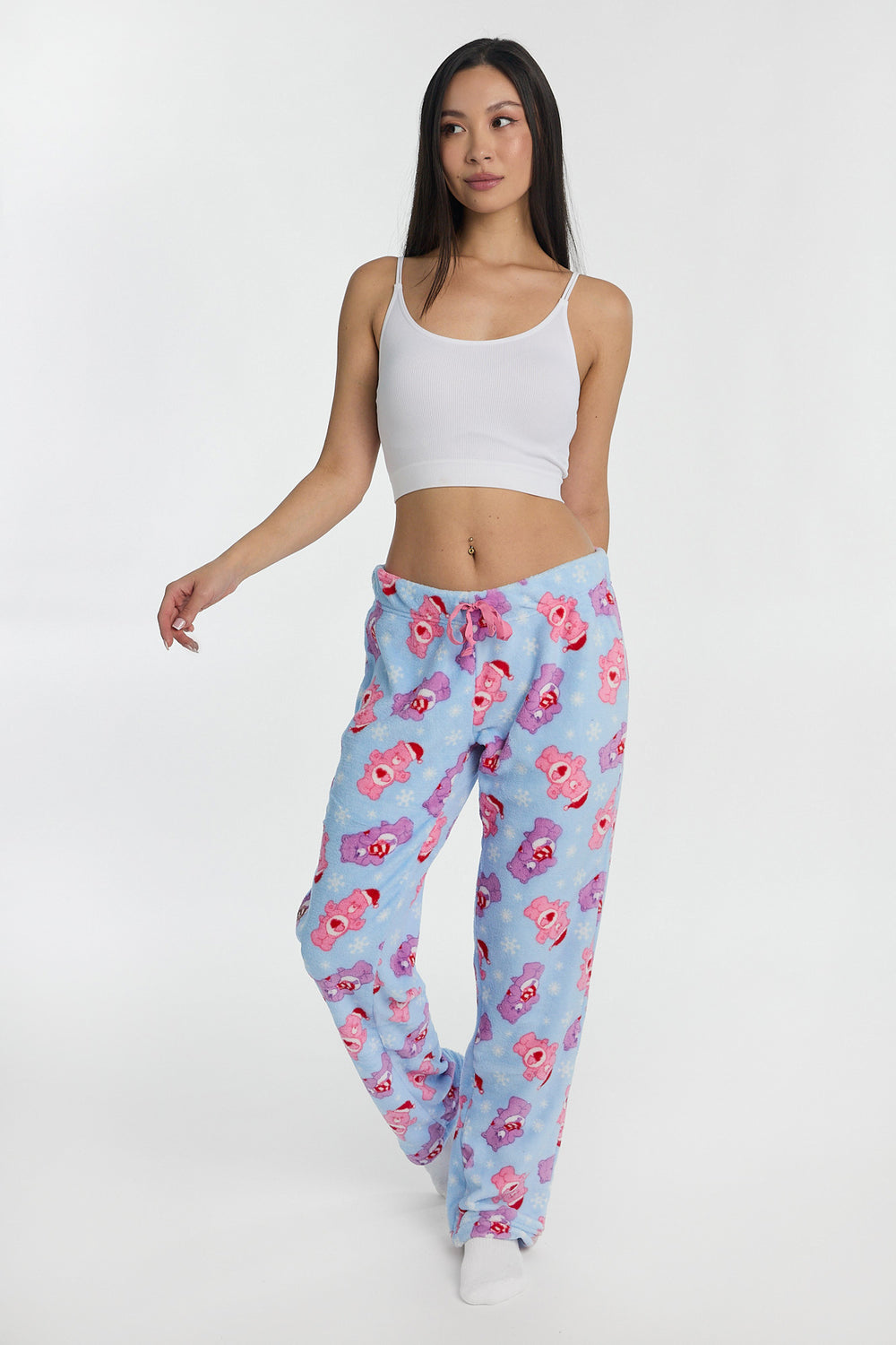 Pantalon de pyjama en peluche imprimé flocons de neige Care Bears Pantalon de pyjama en peluche imprimé flocons de neige Care Bears