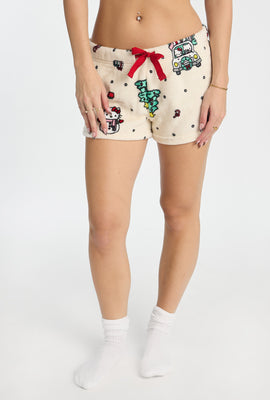 Short de pyjama en peluche sapin de Noël Hello Kitty