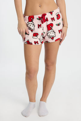 Short de pyjama en peluche bas de Noël Hello Kitty
