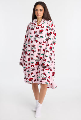 Haut à capuchon couverture imprimé bas de Noël Hello Kitty