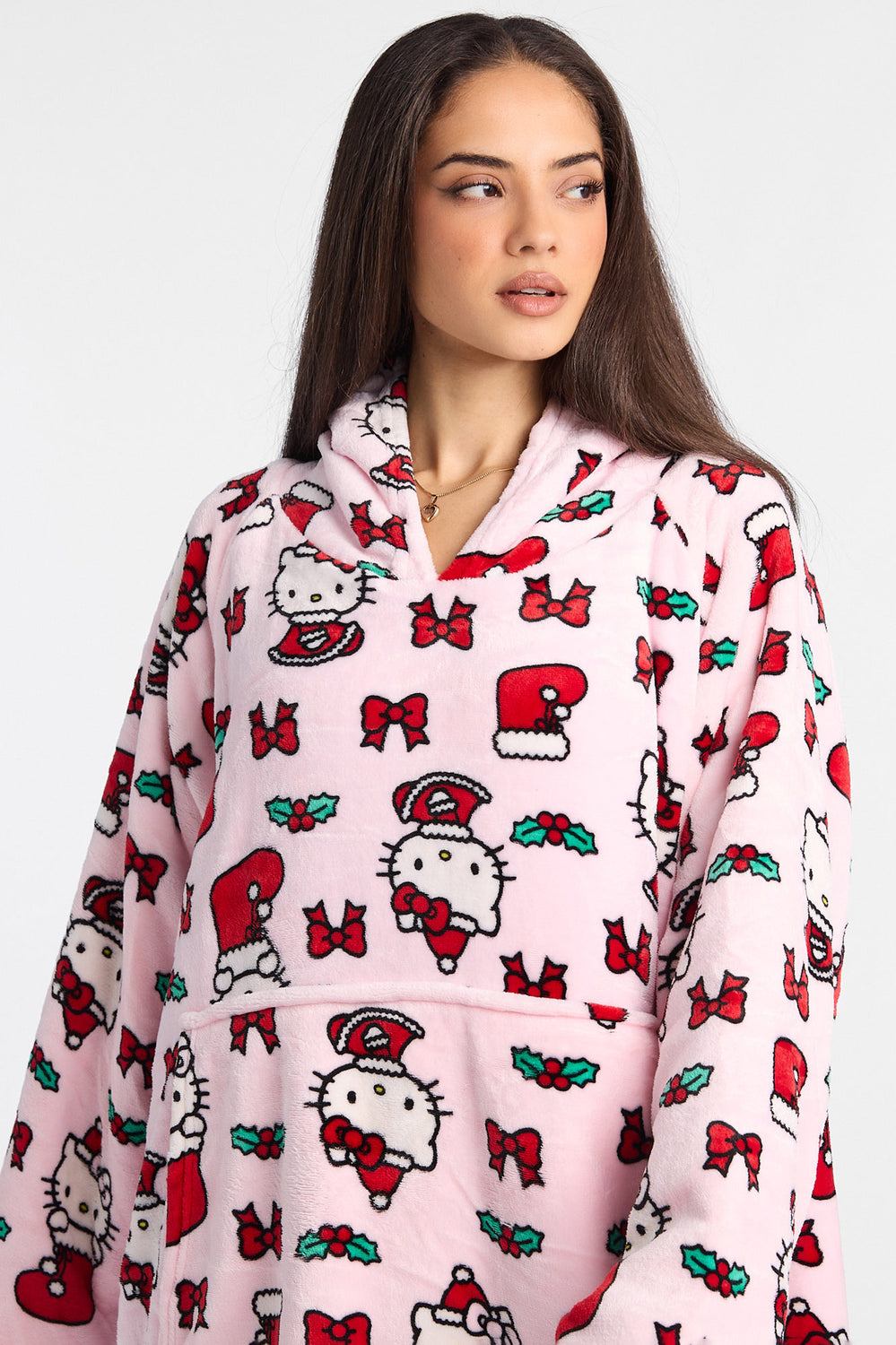 Hello Kitty Stocking Oversized Blanket Hoodie Hello Kitty Stocking Oversized Blanket Hoodie