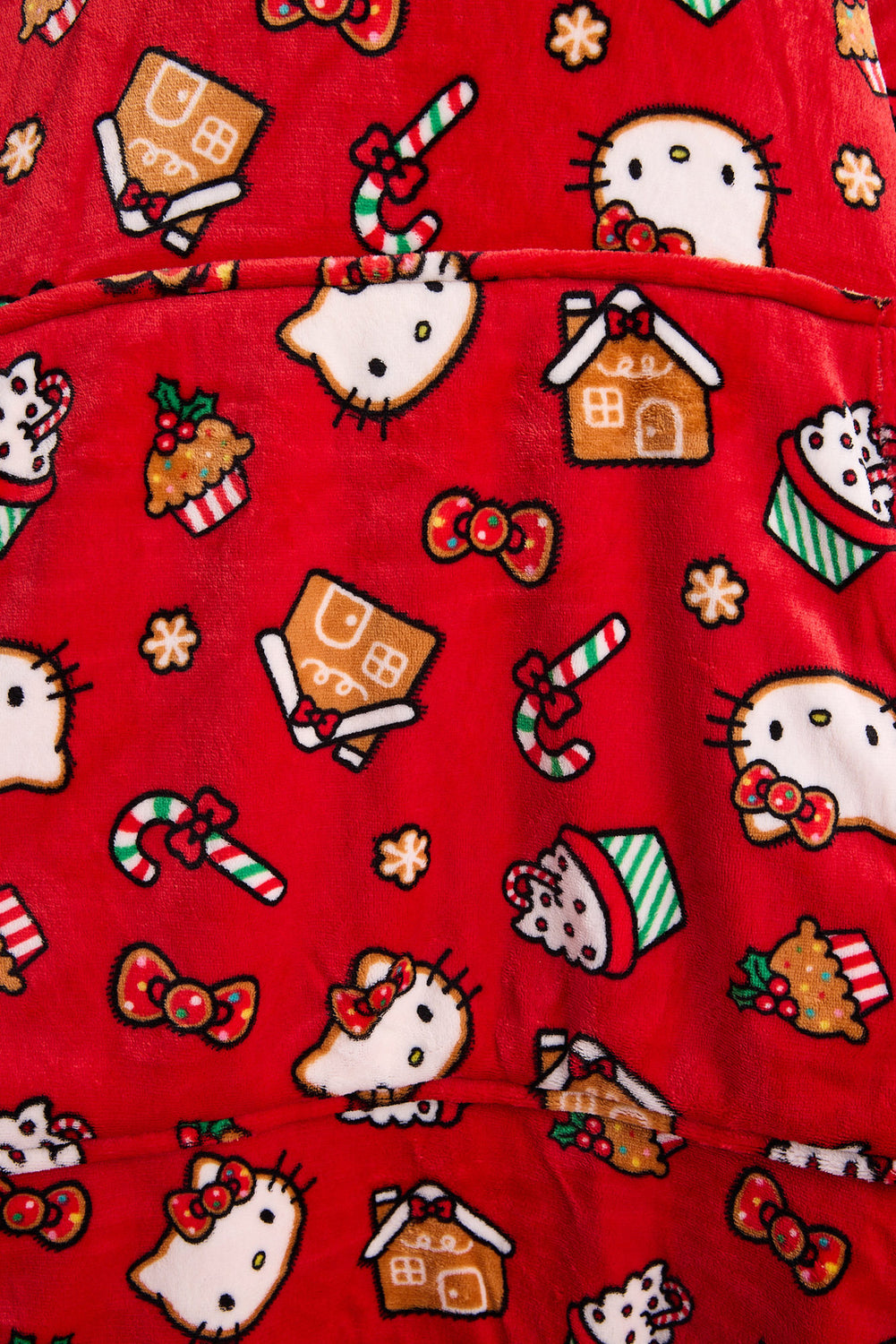 Haut à capuchon couverture imprimé sucre d'orge Hello Kitty Haut à capuchon couverture imprimé sucre d'orge Hello Kitty