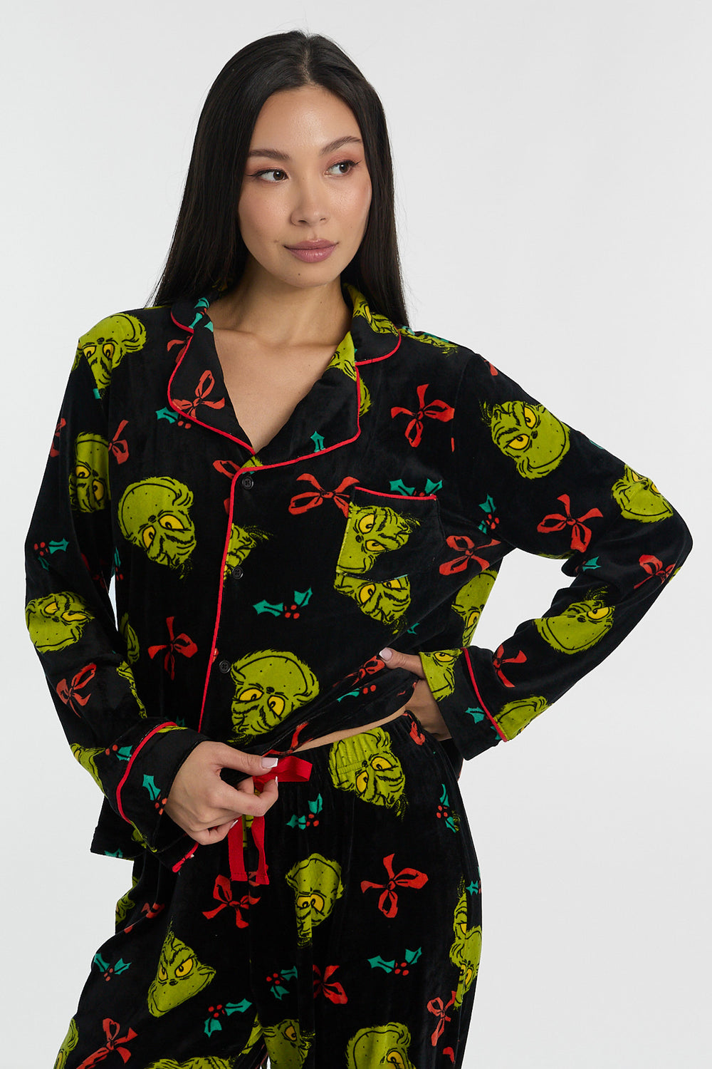 The Grinch Bows 2-Piece Pajama Shirt & Pant Set The Grinch Bows 2-Piece Pajama Shirt & Pant Set