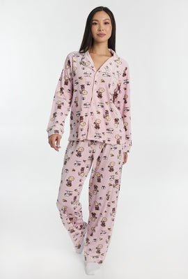 Ensemble de pyjama 2 pièces imprimé cadeaux de Noël Peanuts Snoopy