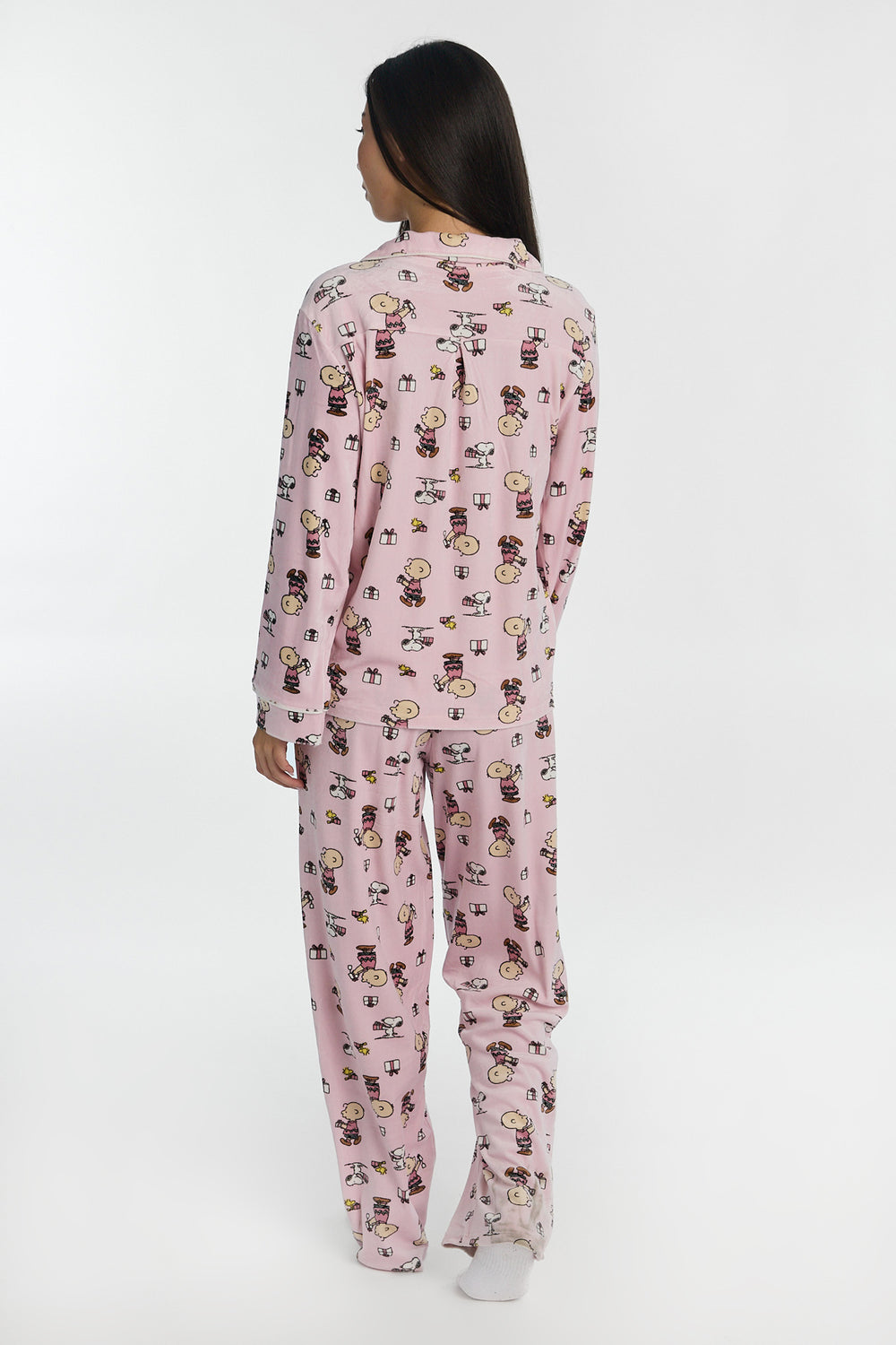 Ensemble de pyjama 2 pièces imprimé cadeaux de Noël Peanuts Snoopy Ensemble de pyjama 2 pièces imprimé cadeaux de Noël Peanuts Snoopy