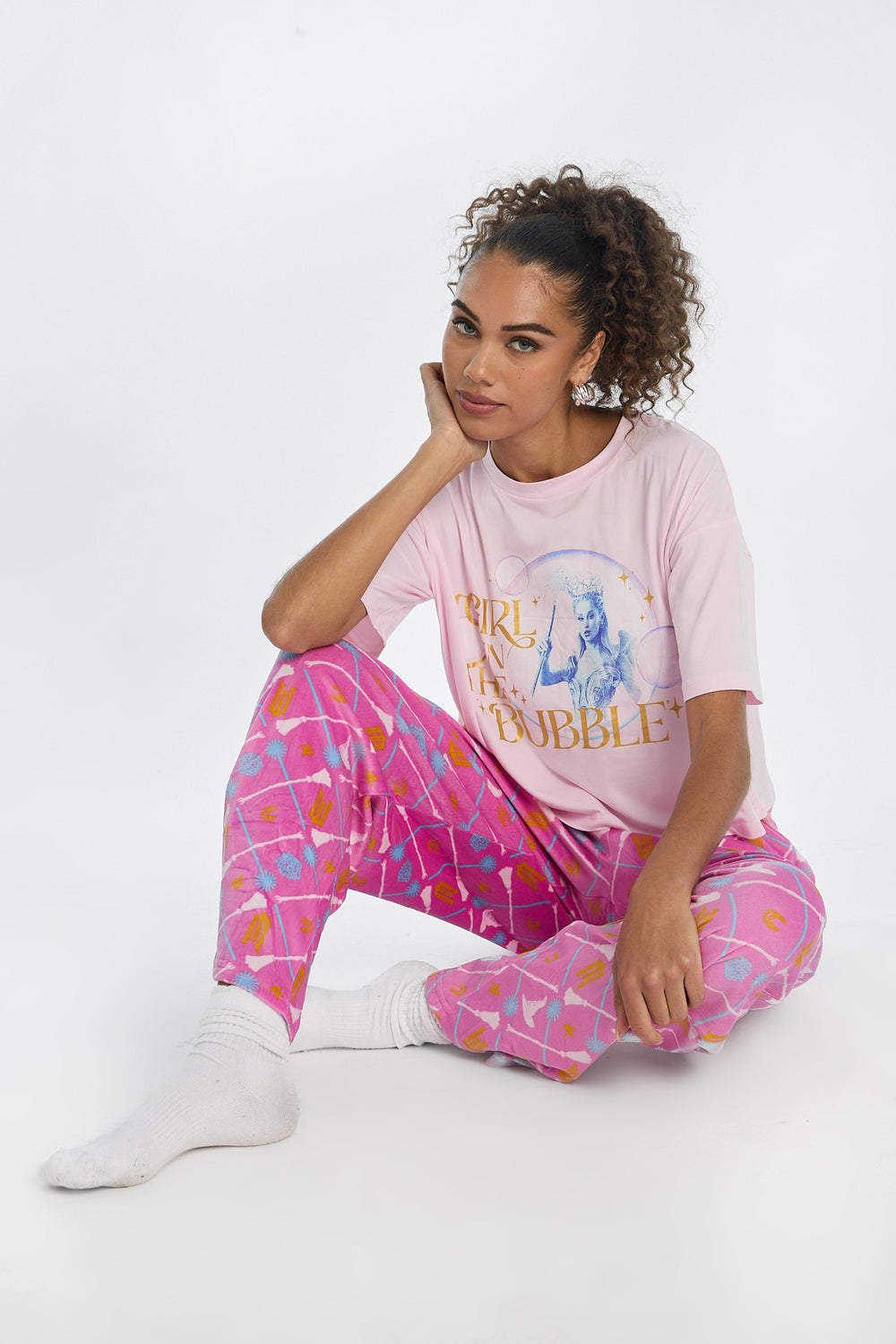 Wicked Bubble 2-Piece Pajama Tee & Pant Set Wicked Bubble 2-Piece Pajama Tee & Pant Set