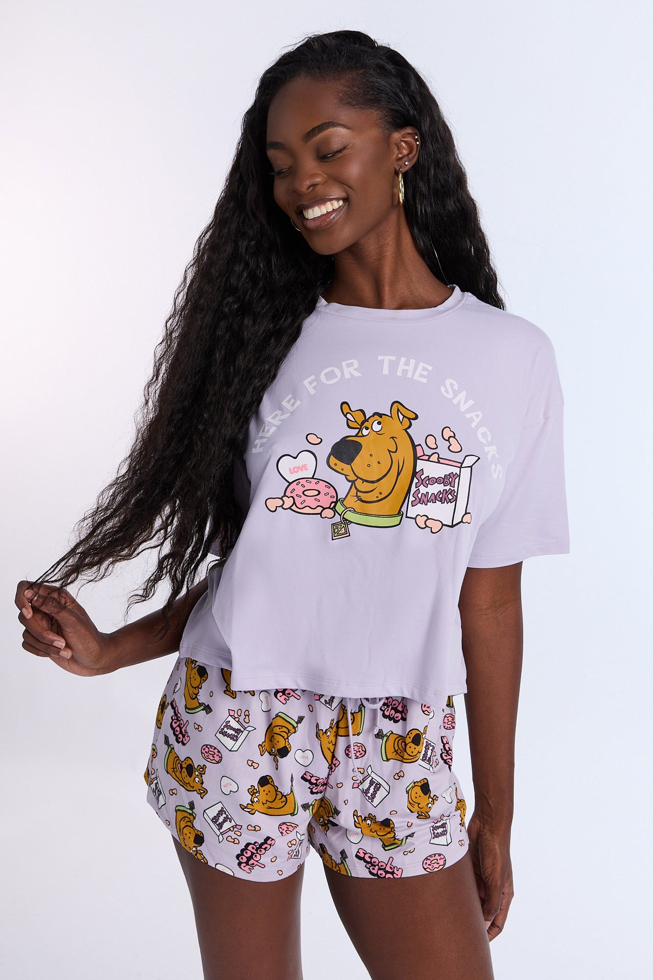Scooby-Doo! 2-Piece Pajama Tee & Short Set - Lilac /
