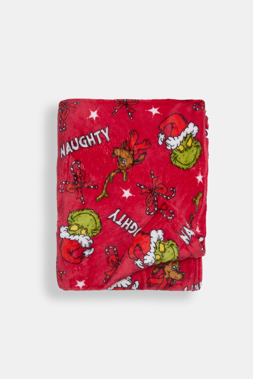 The Grinch Candy Cane Plush Blanket The Grinch Candy Cane Plush Blanket