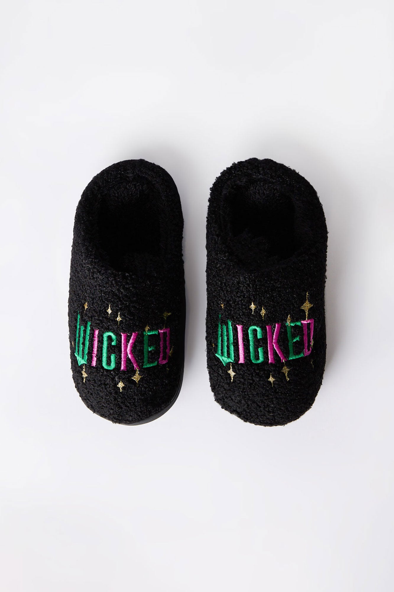 Wicked Plush Slippers - Black /