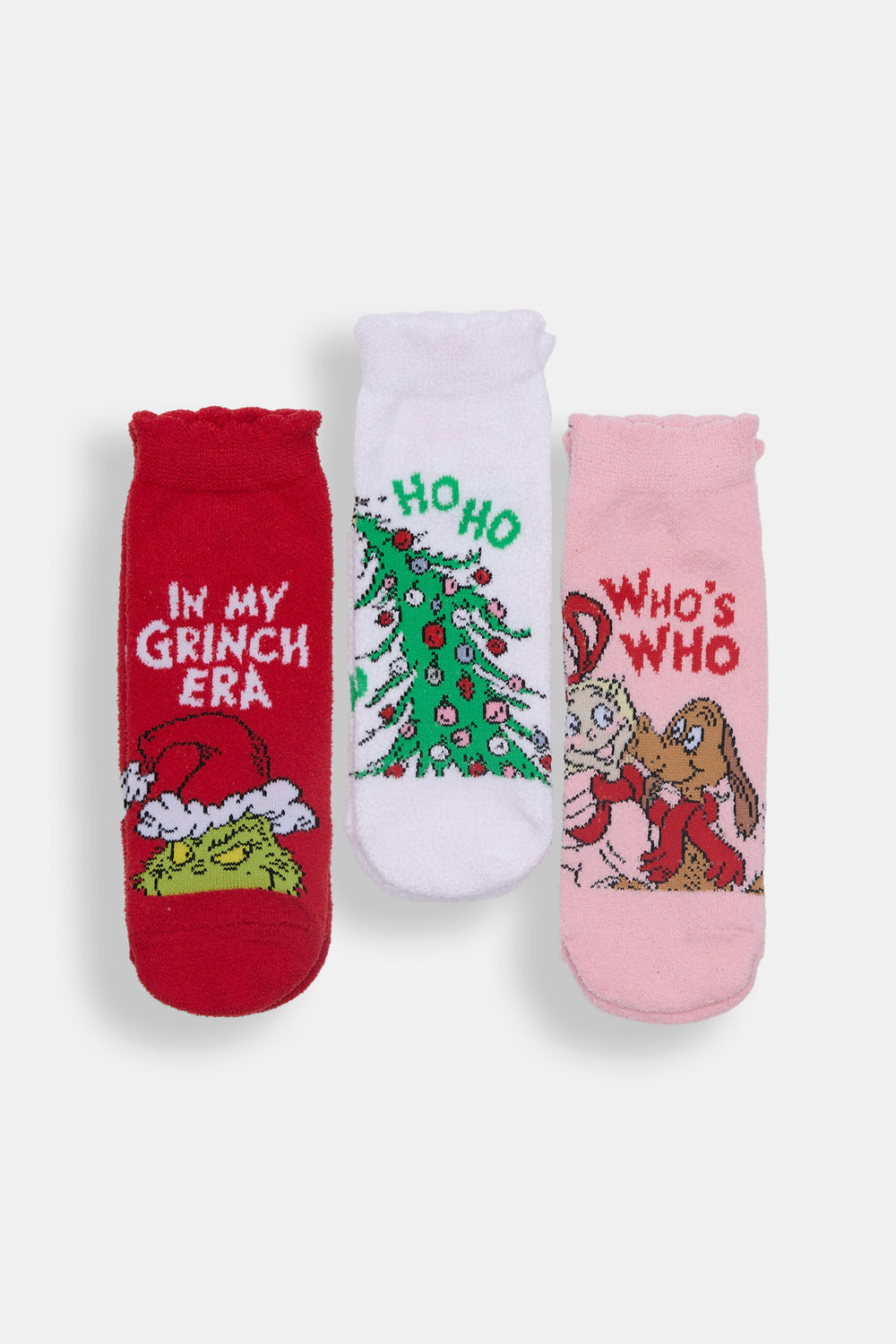 The Grinch 3-Pack Christmas Graphic Ankle Socks The Grinch 3-Pack Christmas Graphic Ankle Socks