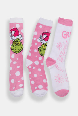 Lot de 2 chaussettes roses The Grinch