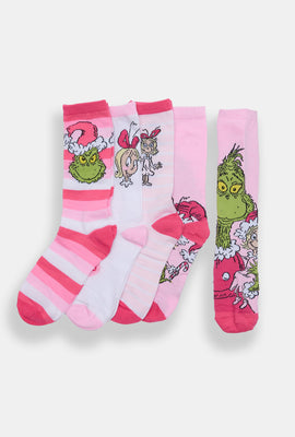 The Grinch 4-Pack Printed Crew Socks