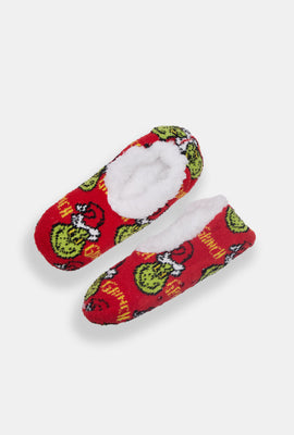 Chaussettes-chaussons imprimées The Grinch