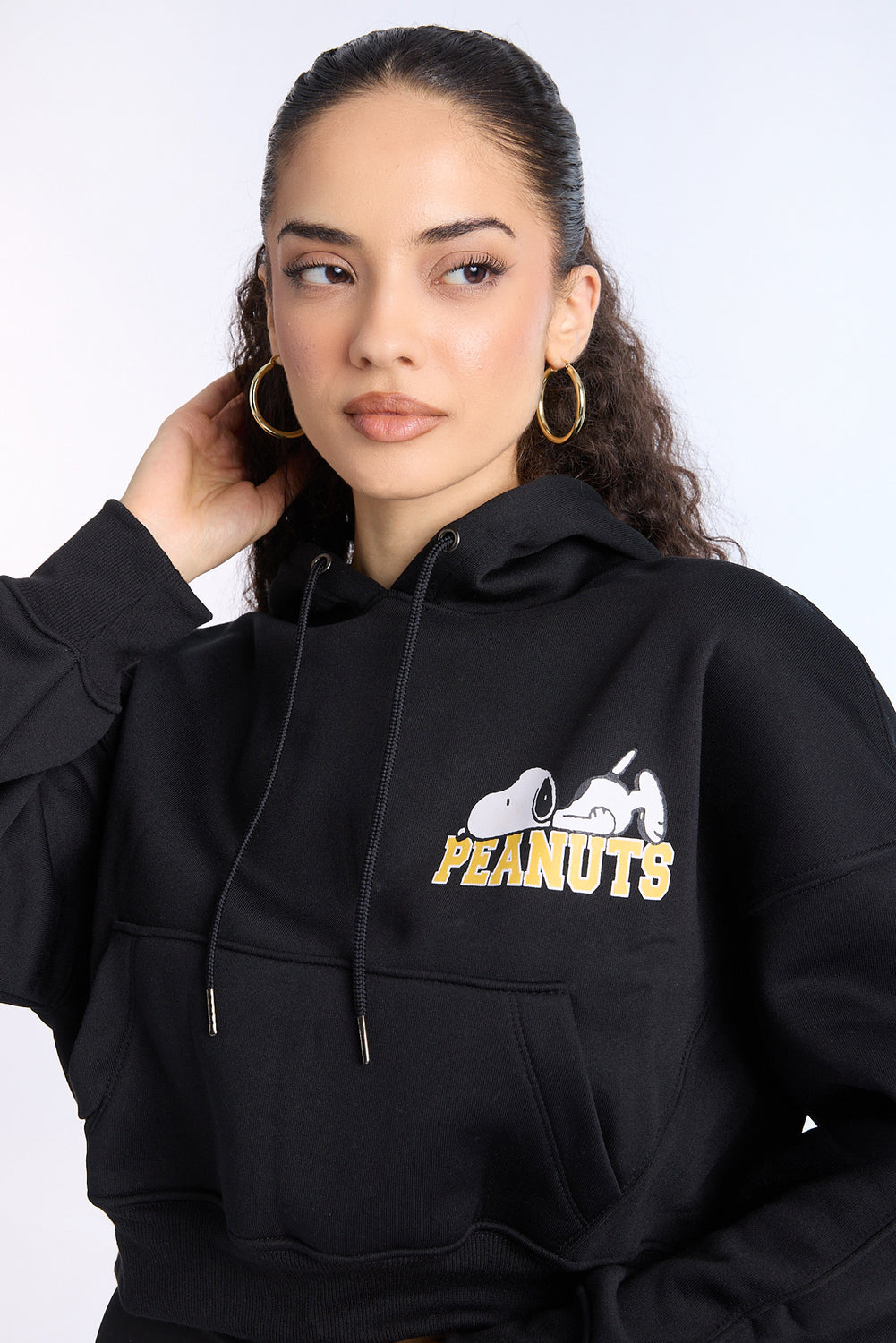 Peanuts 50 Graphic Cropped Hoodie Peanuts 50 Graphic Cropped Hoodie