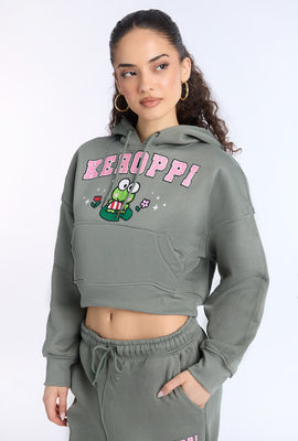 Haut à capuchon à coupe courte imprimé Keroppi