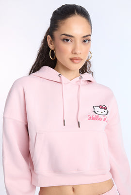Haut à capuchon à coupe courte Hello Kitty