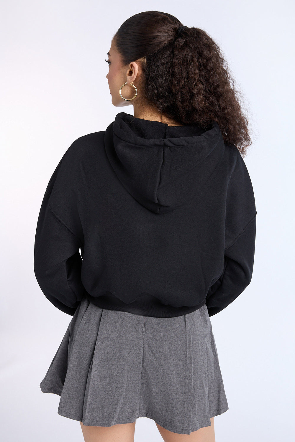 The Rolling Stones Graphic Cropped Hoodie The Rolling Stones Graphic Cropped Hoodie