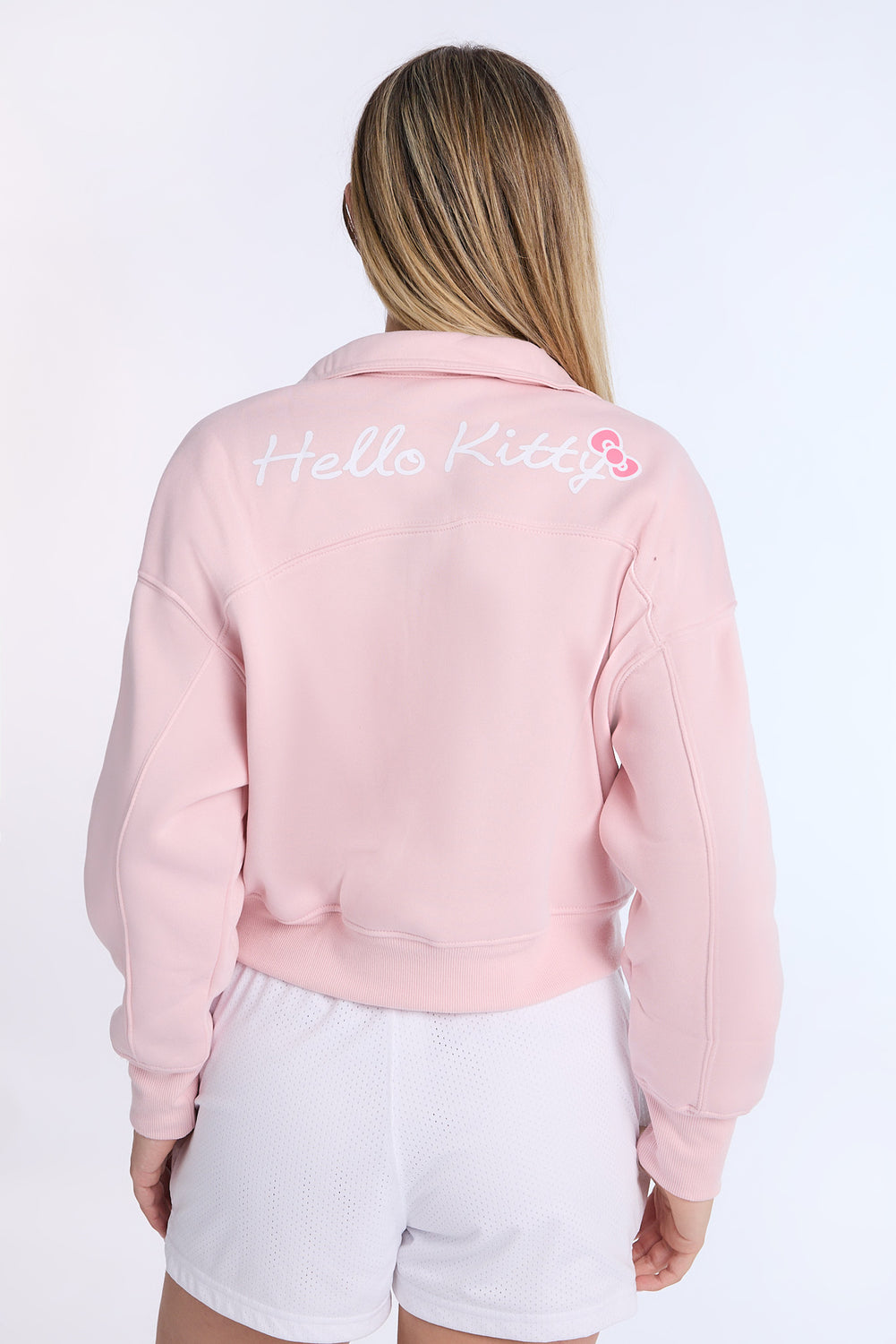 Hello Kitty Embossed Polo Sweatshirt Hello Kitty Embossed Polo Sweatshirt