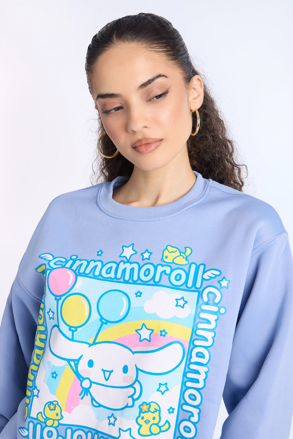 Cinnamoroll Graphic Crewneck Sweatshirt Cinnamoroll Graphic Crewneck Sweatshirt