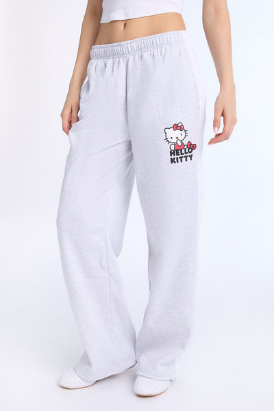 Pantalon De Survêtement Hello Kitty – Fille – 3T – Gris – Coton – Neuf Avec étiquettes