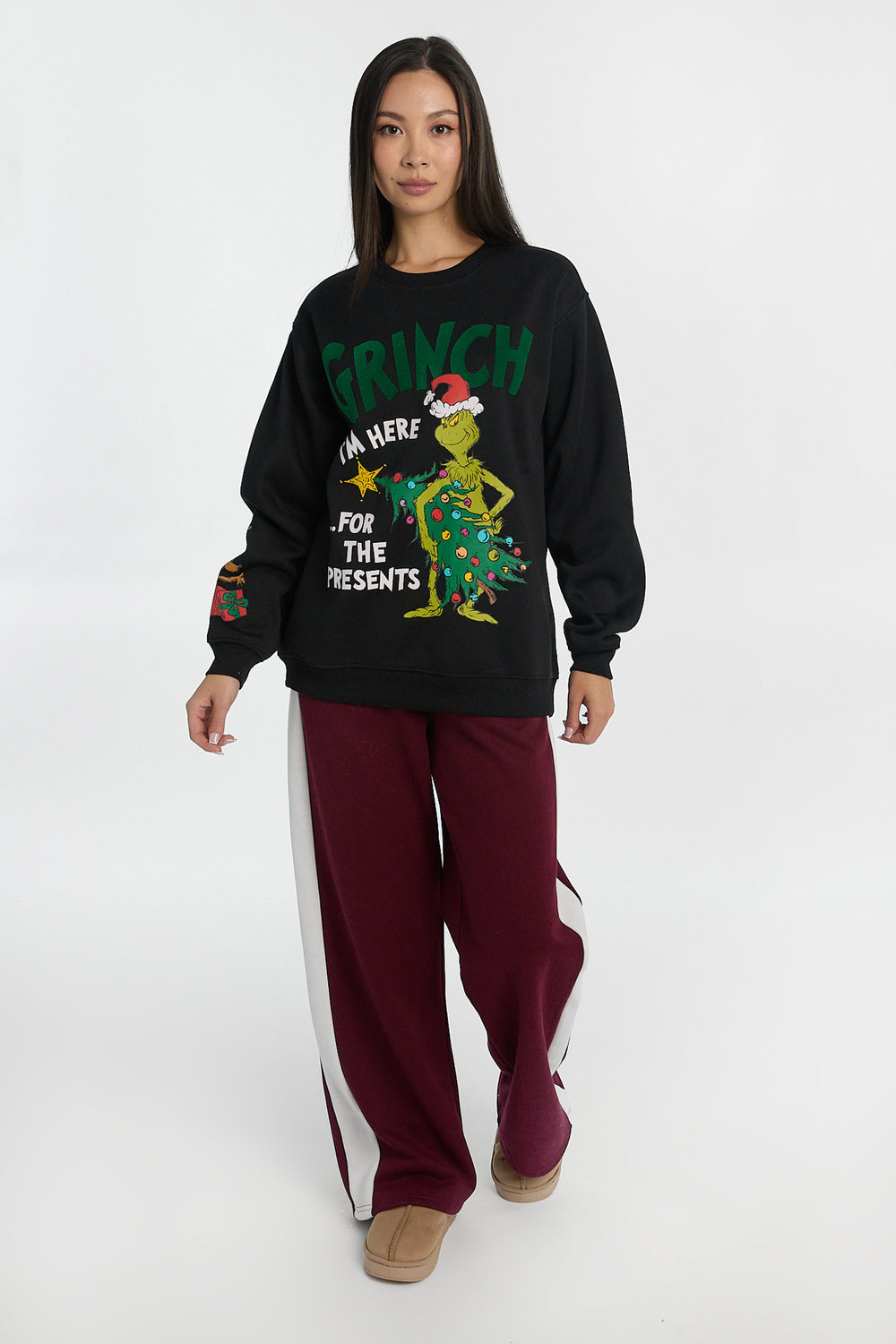 Sweatshirt à col ras du cou imprimé de Noël The Grinch Sweatshirt à col ras du cou imprimé de Noël The Grinch