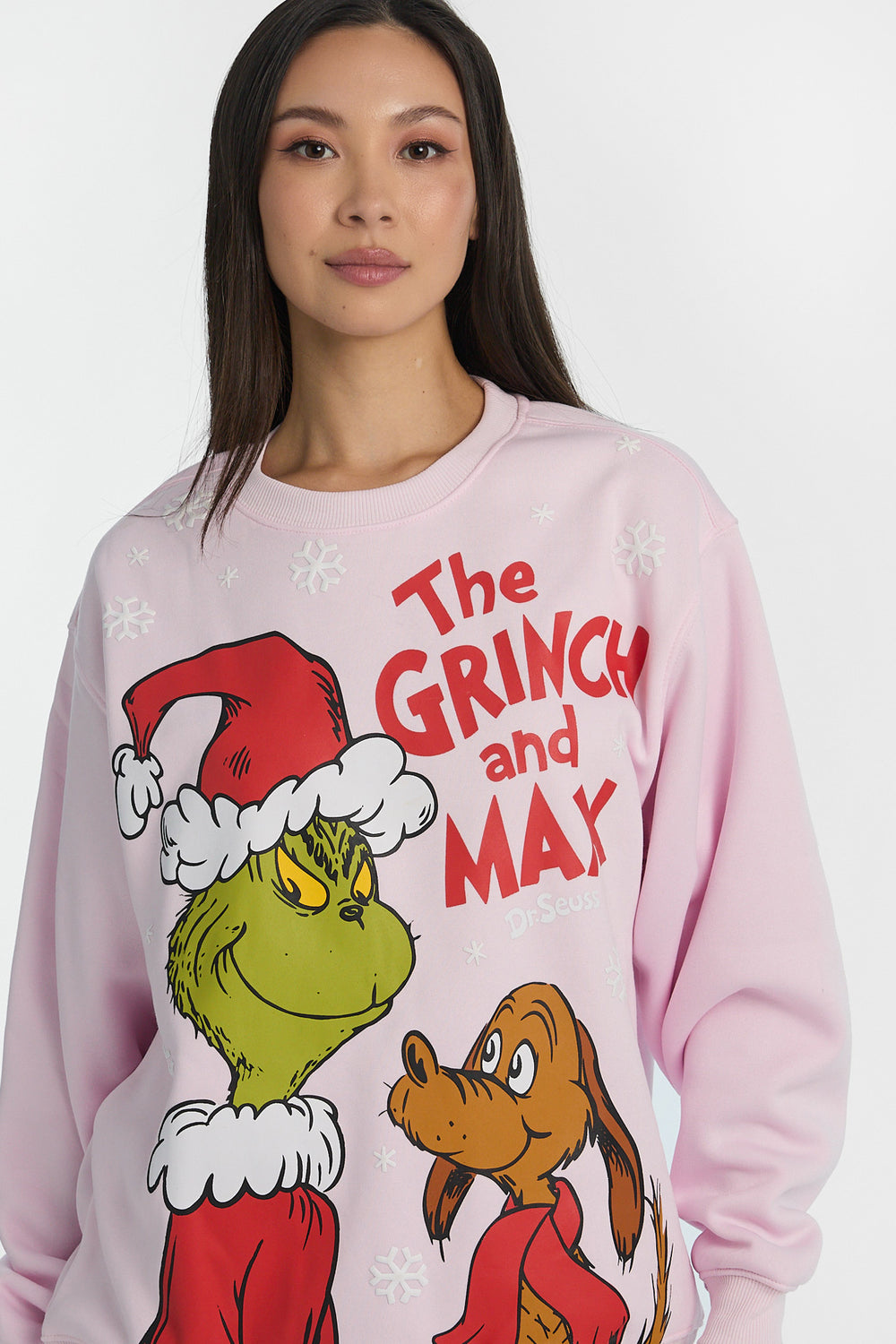 Sweatshirt à col ras du cou imprimé The Grinch et Max Sweatshirt à col ras du cou imprimé The Grinch et Max