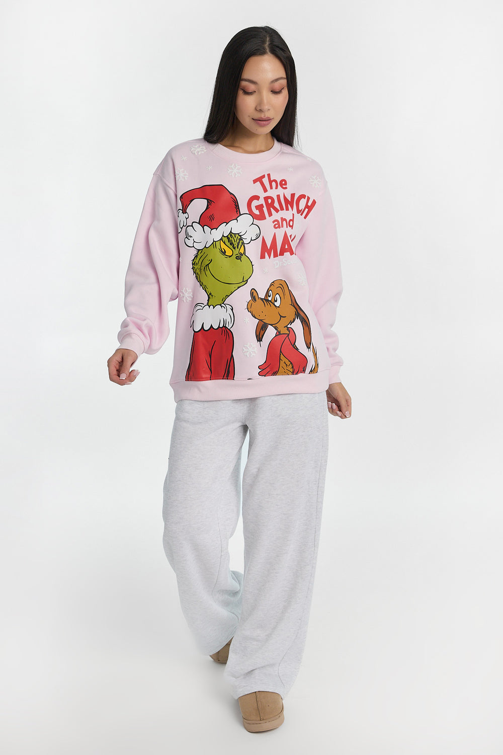 Sweatshirt à col ras du cou imprimé The Grinch et Max Sweatshirt à col ras du cou imprimé The Grinch et Max