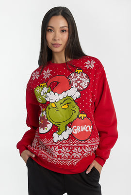 Sweatshirt à col ras du cou imprimé de Noël The Grinch