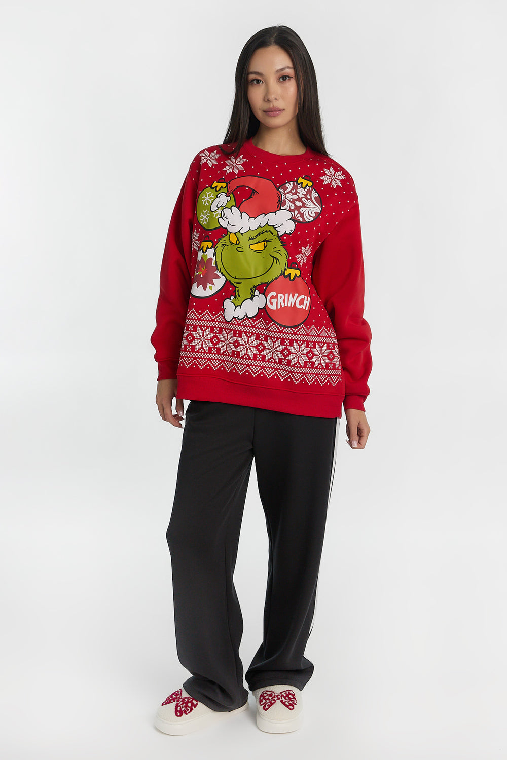 Sweatshirt à col ras du cou imprimé de Noël The Grinch Sweatshirt à col ras du cou imprimé de Noël The Grinch