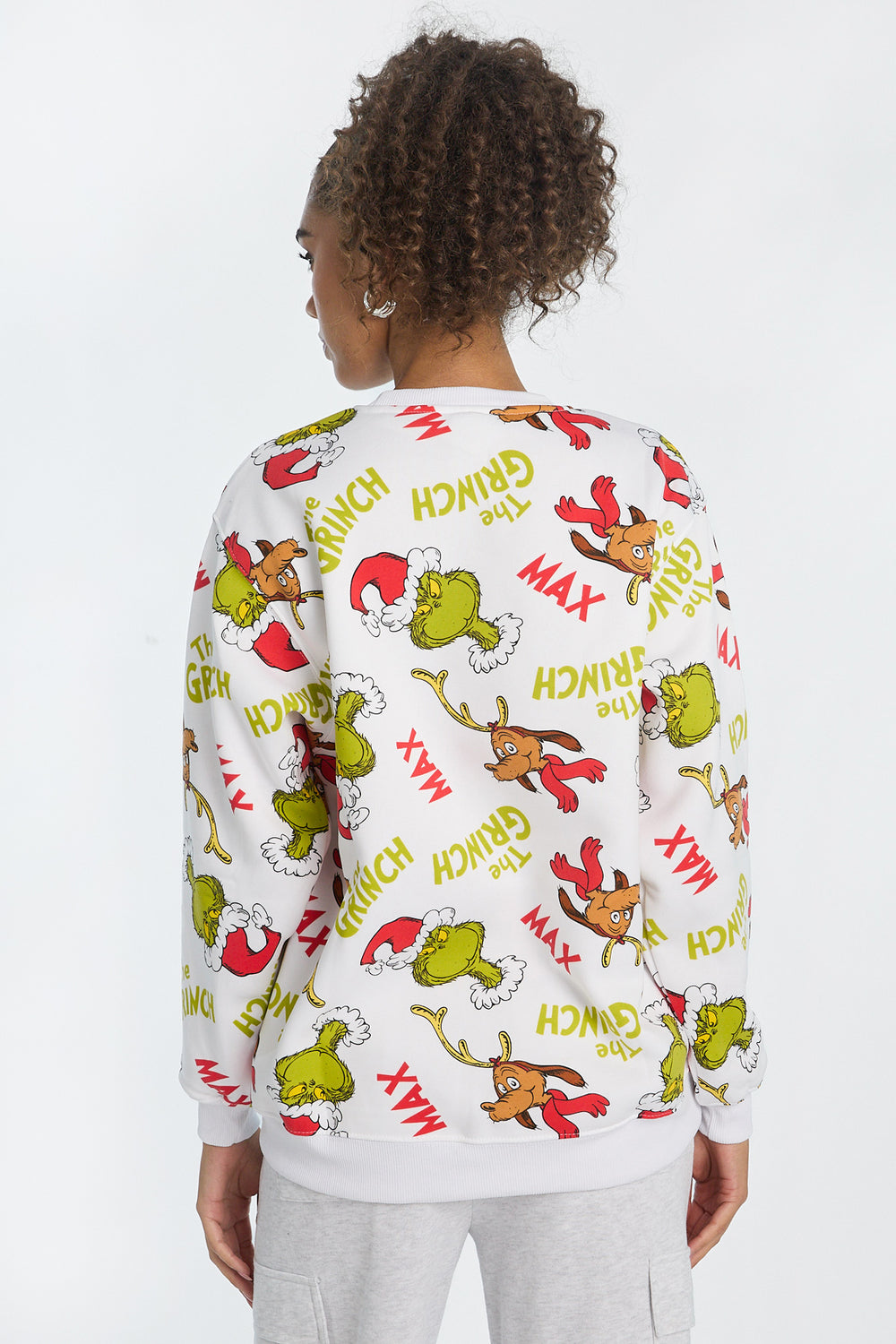 Sweatshirt à col ras du cou imprimé The Grinch et Max Sweatshirt à col ras du cou imprimé The Grinch et Max