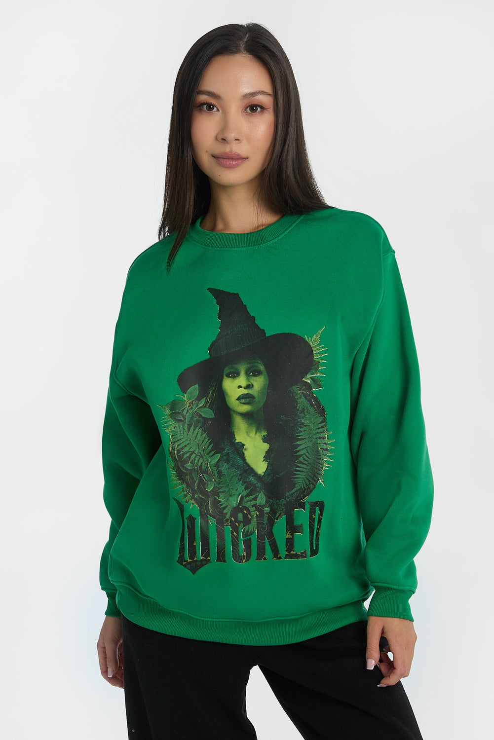 Sweatshirt à col ras du cou imprimé Elphaba Wicked Sweatshirt à col ras du cou imprimé Elphaba Wicked