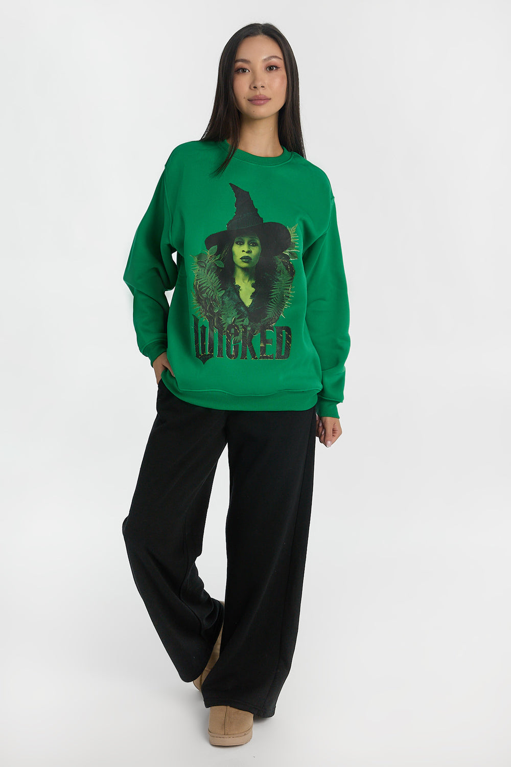 Sweatshirt à col ras du cou imprimé Elphaba Wicked Sweatshirt à col ras du cou imprimé Elphaba Wicked