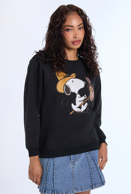 Sweatshirt à col ras du cou imprimé Snoopy