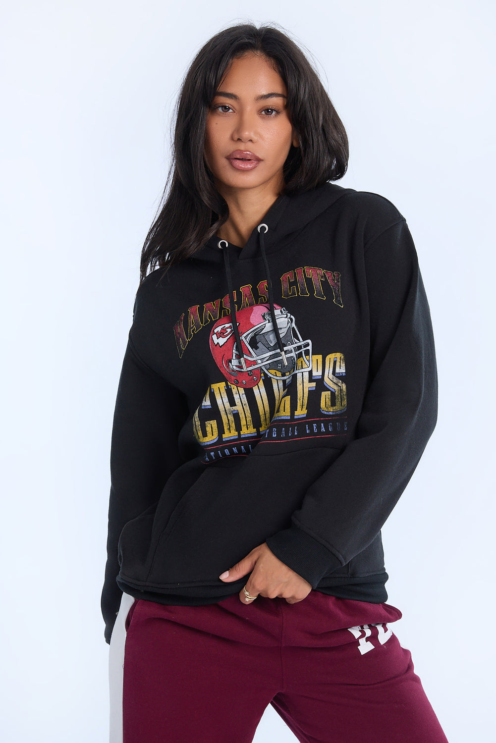 Kansas City Chiefs Graphic Boyfriend Hoodie Kansas City Chiefs Graphic Boyfriend Hoodie