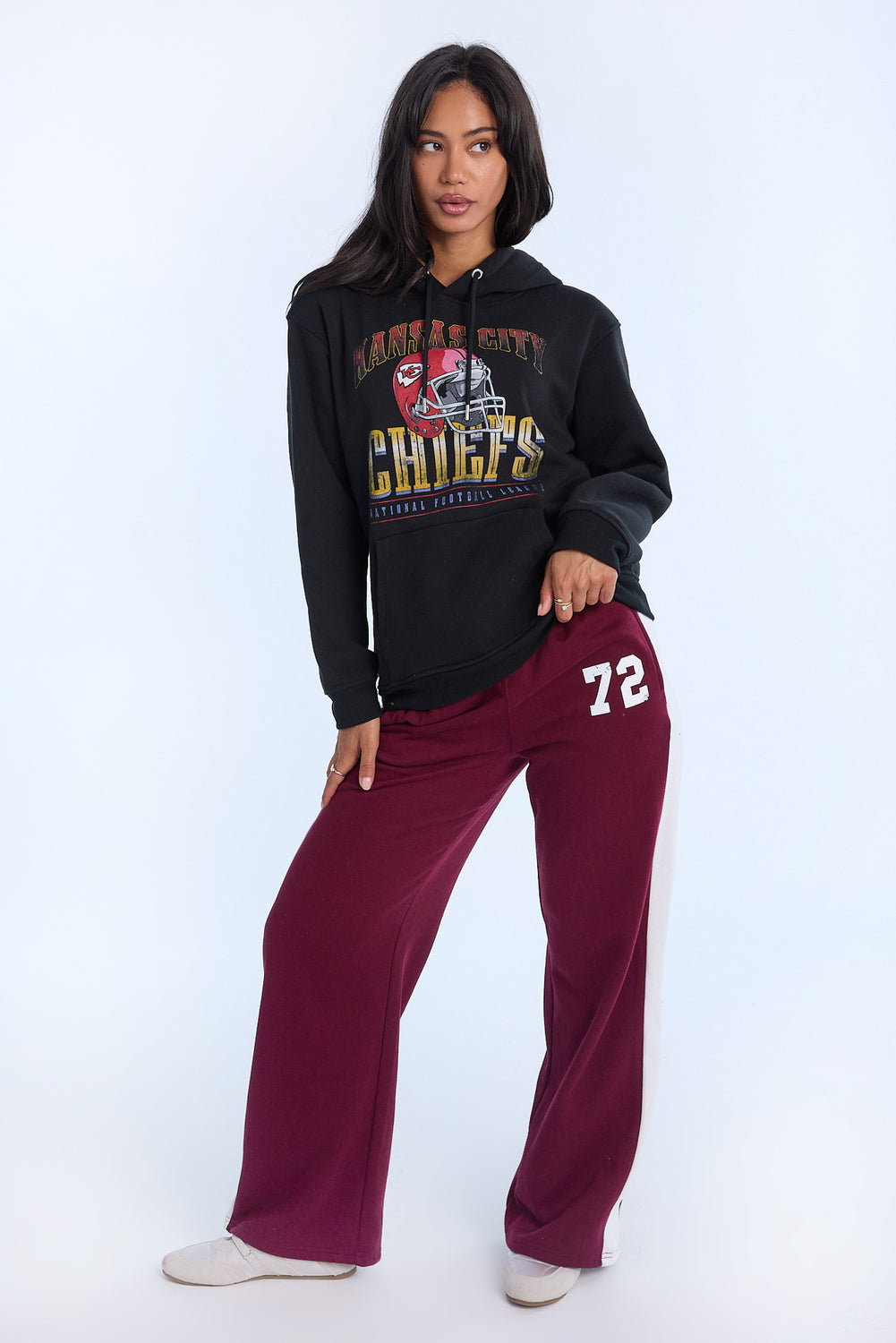 Kansas City Chiefs Graphic Boyfriend Hoodie Kansas City Chiefs Graphic Boyfriend Hoodie