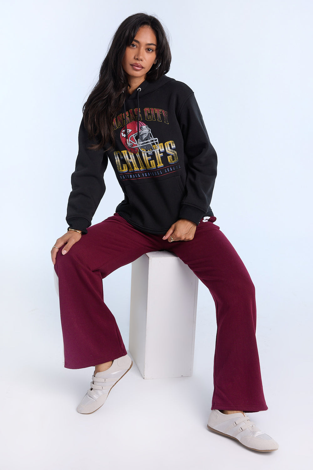 Kansas City Chiefs Graphic Boyfriend Hoodie Kansas City Chiefs Graphic Boyfriend Hoodie