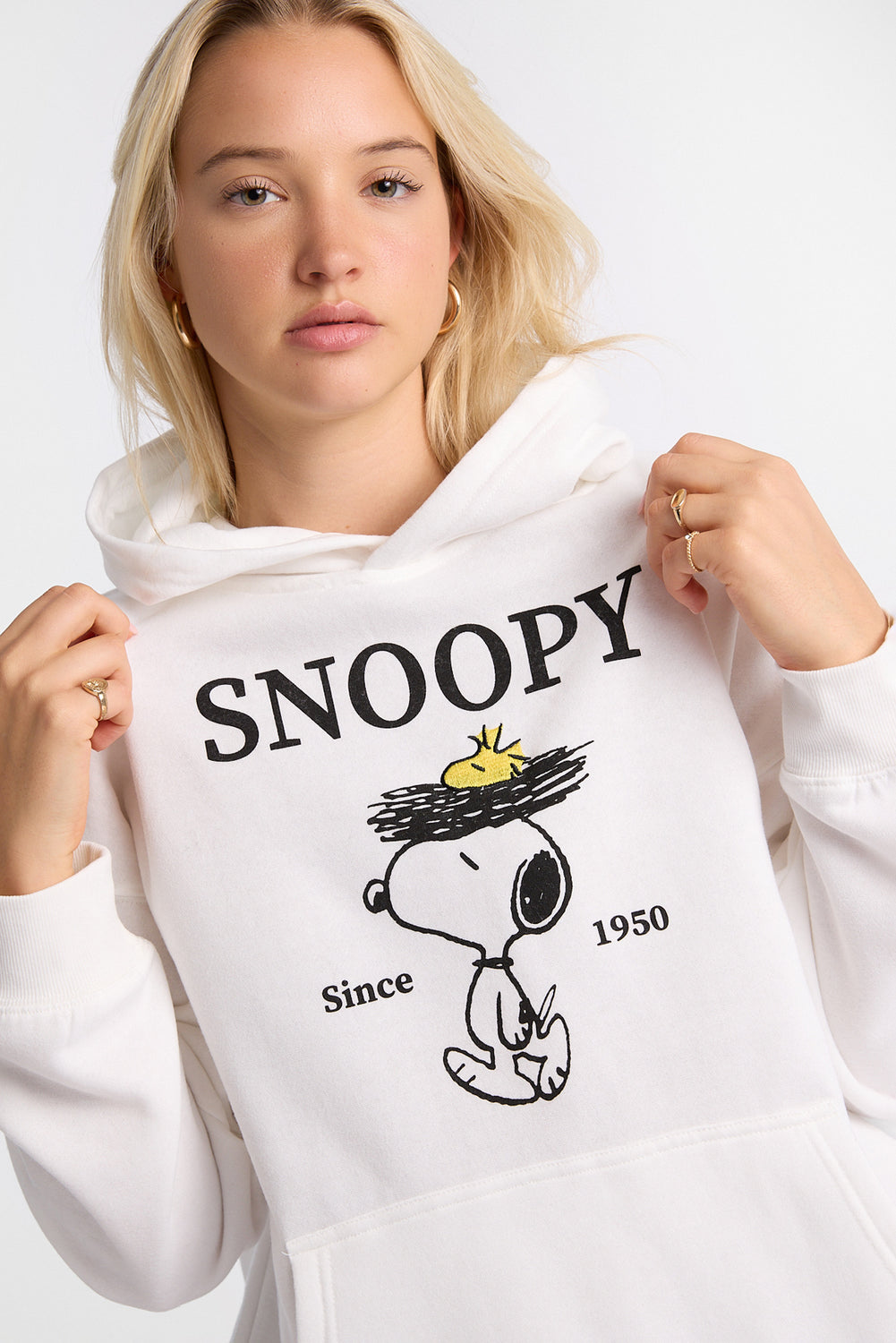 Peanuts Snoopy Nest Graphic Boyfriend Hoodie Peanuts Snoopy Nest Graphic Boyfriend Hoodie