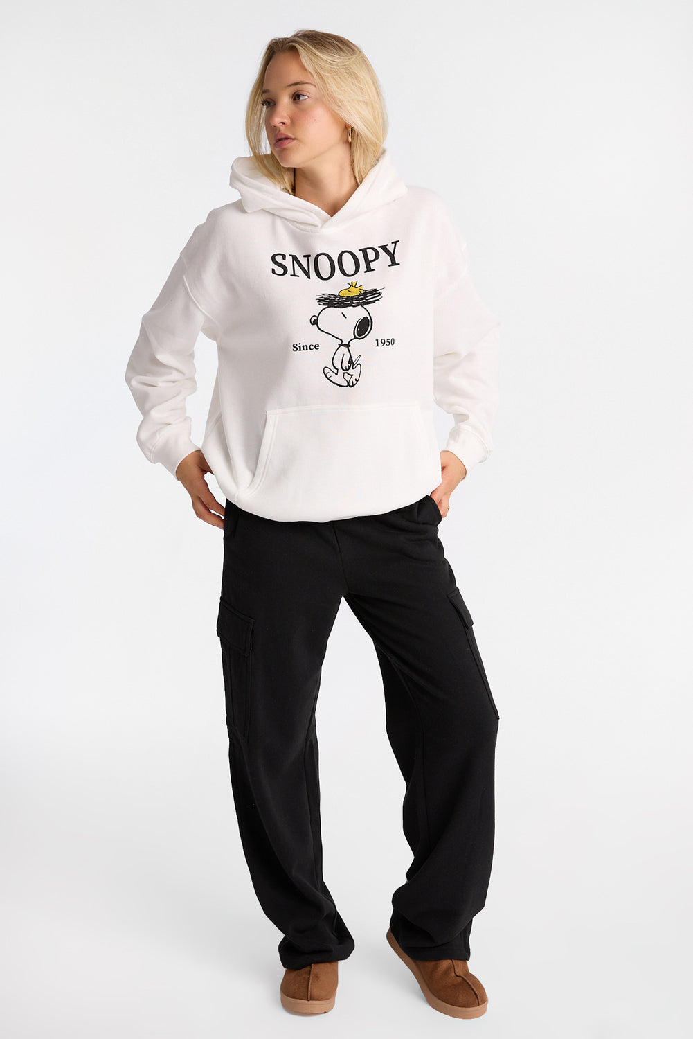 Peanuts Snoopy Nest Graphic Boyfriend Hoodie Peanuts Snoopy Nest Graphic Boyfriend Hoodie