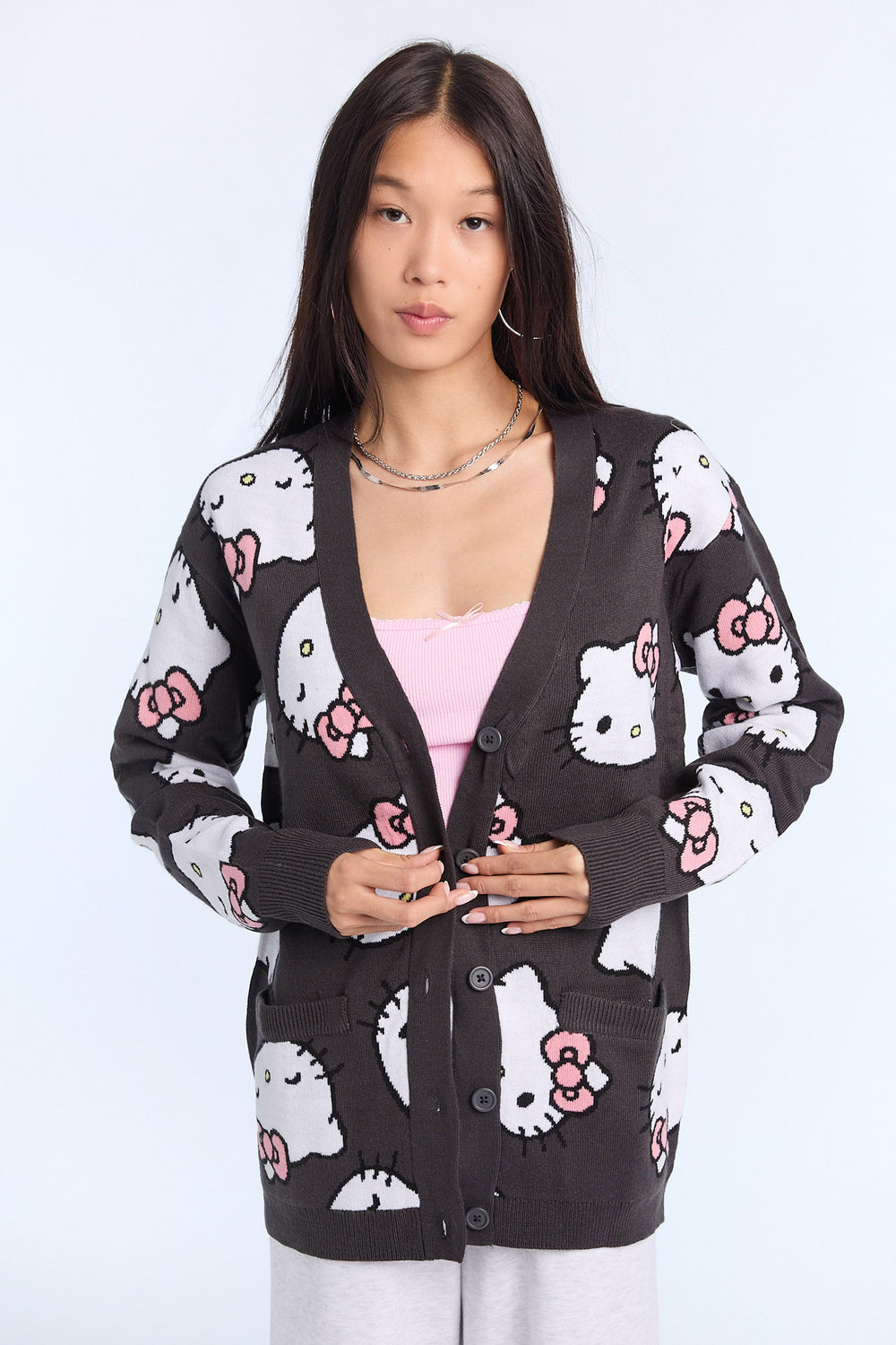 Cardigan à boutons Hello Kitty Cardigan à boutons Hello Kitty