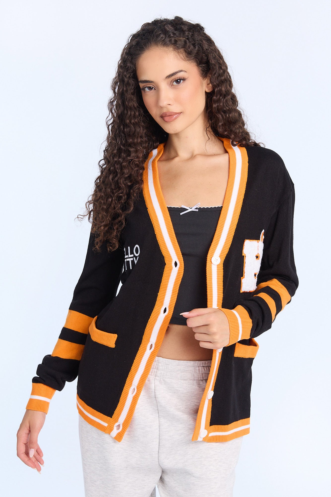 Hello Kitty Halloween Cardigan - Black /