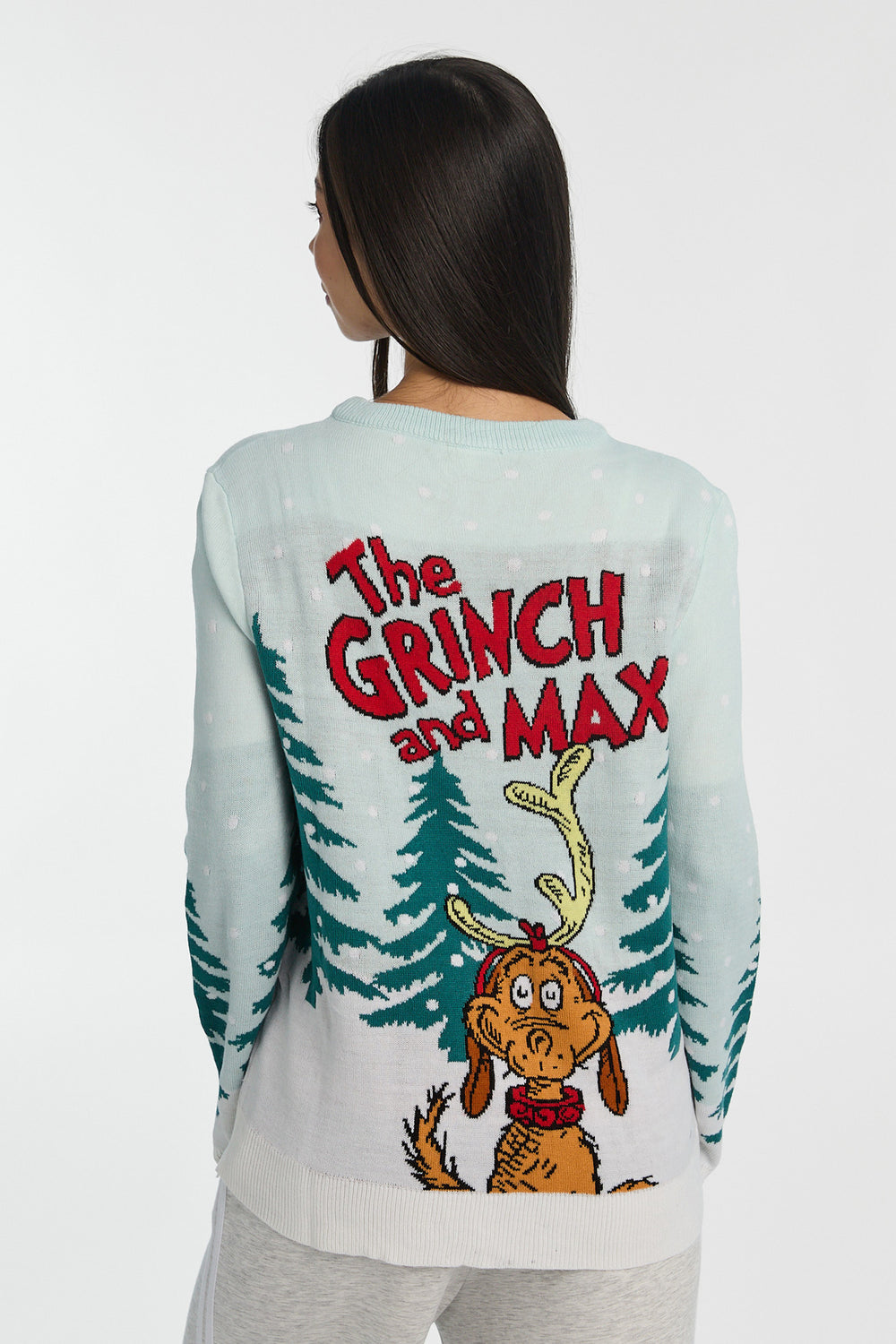 Chandail ras du cou imprimé The Grinch And Max Chandail ras du cou imprimé The Grinch And Max