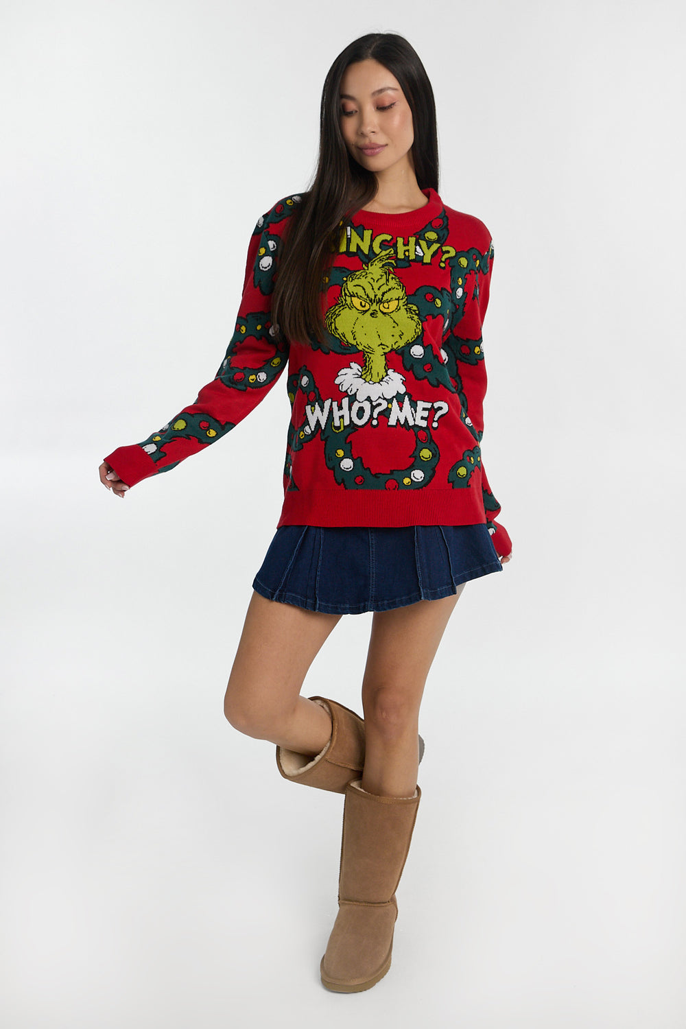 The Grinch Grinchy Graphic Crewneck Sweater The Grinch Grinchy Graphic Crewneck Sweater