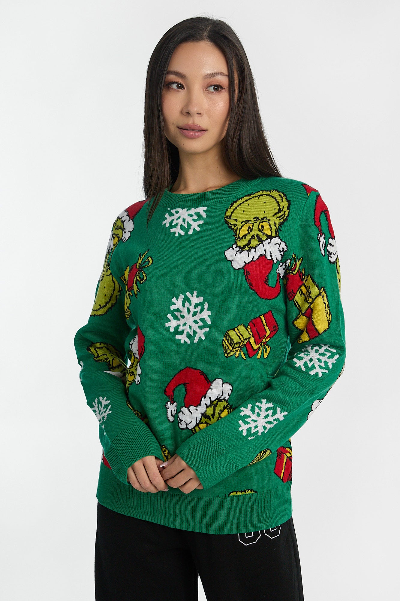 The Grinch Graphic Crewneck Sweater - Green /