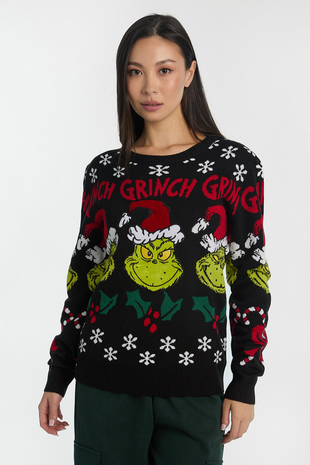 The Grinch Graphic Crewneck Sweater The Grinch Graphic Crewneck Sweater