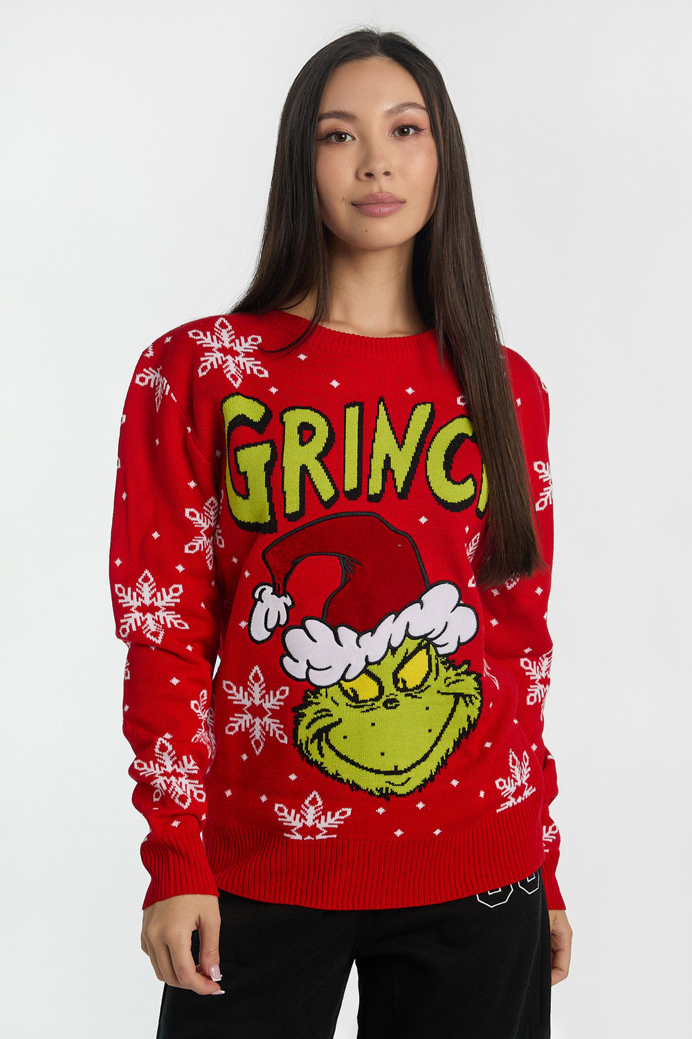Chandail ras du cou flocons de neige The Grinch Chandail ras du cou flocons de neige The Grinch